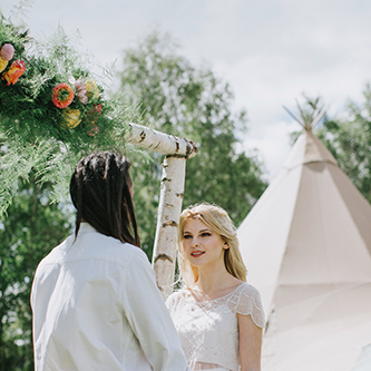 Tipi Wedding Ceromony